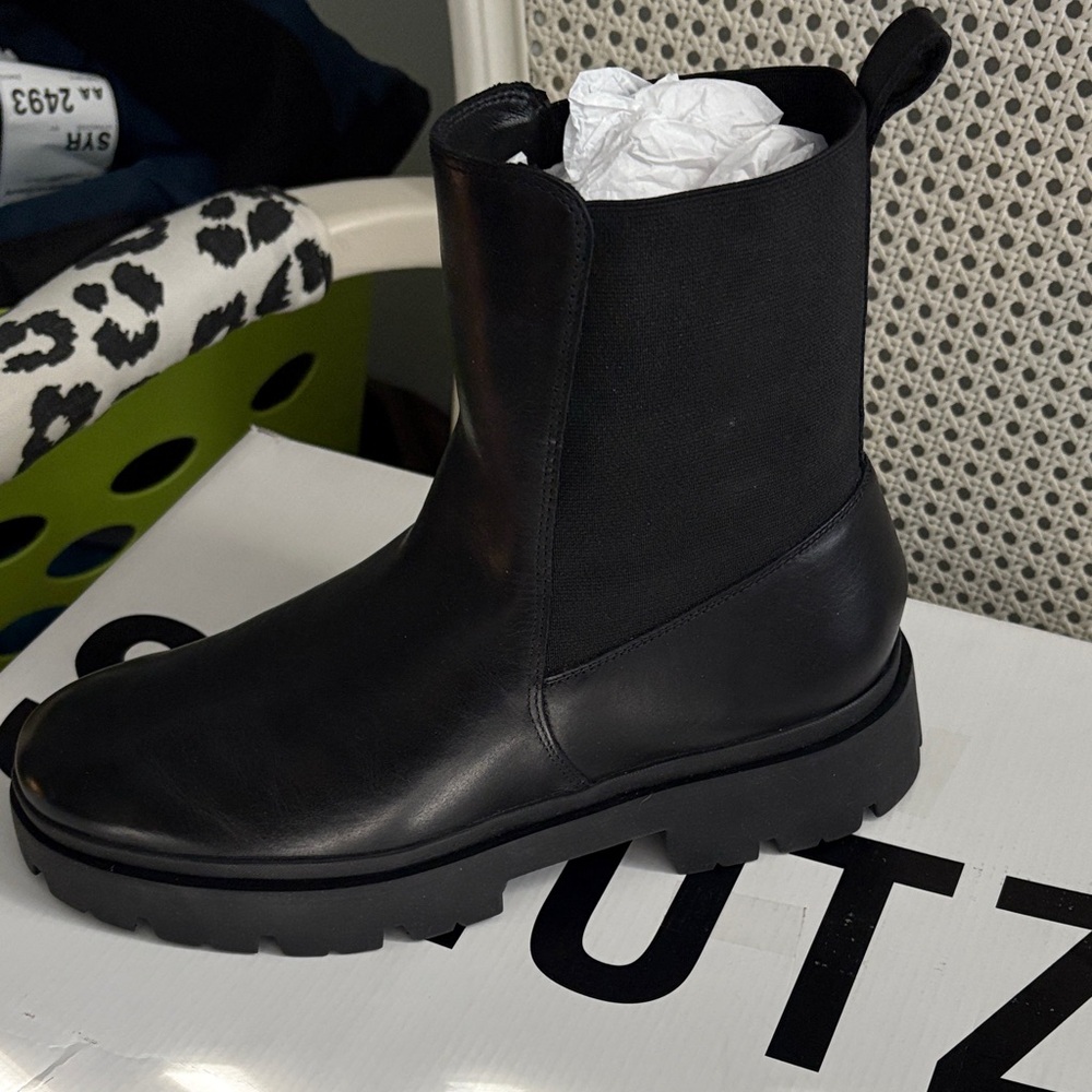 SCHUTZ Black Combat & Moto Boots